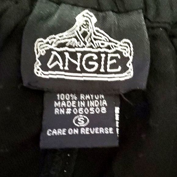 Angie Black Boho Utility Pull On Jogger Style Pants With Side Pockets - Picture 12 of 14